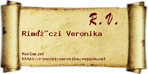 Rimóczi Veronika névjegykártya